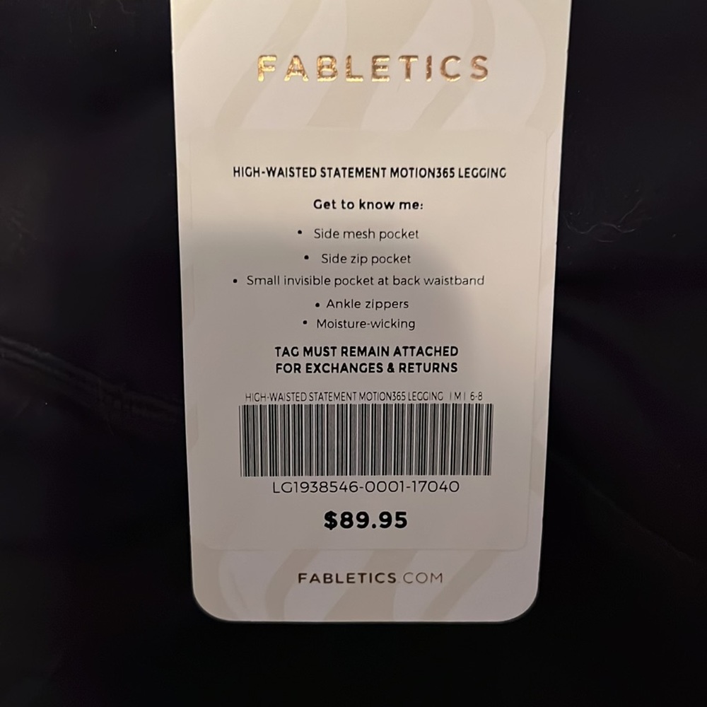 NWT Fabletics - Black workout Leggings - Highwaisted - Picture 9 of 9